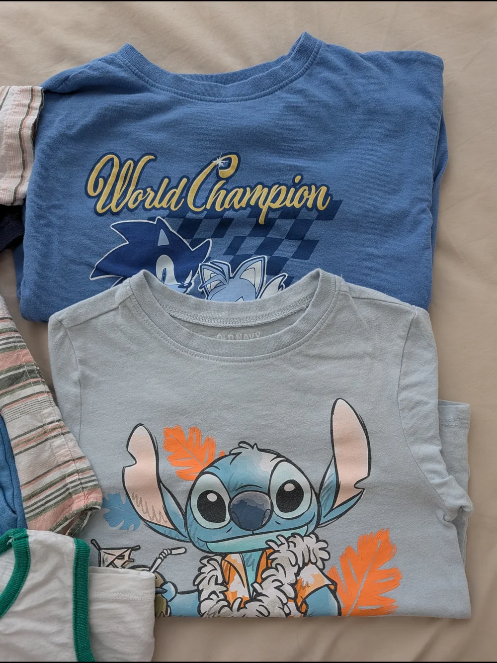 Boys Summer Mix: Cartoon Tees, Striped Polo & Shorts 6pcs Bundle Size 4T